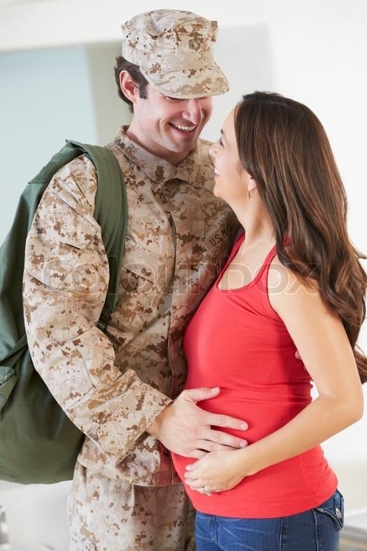Военный с женой