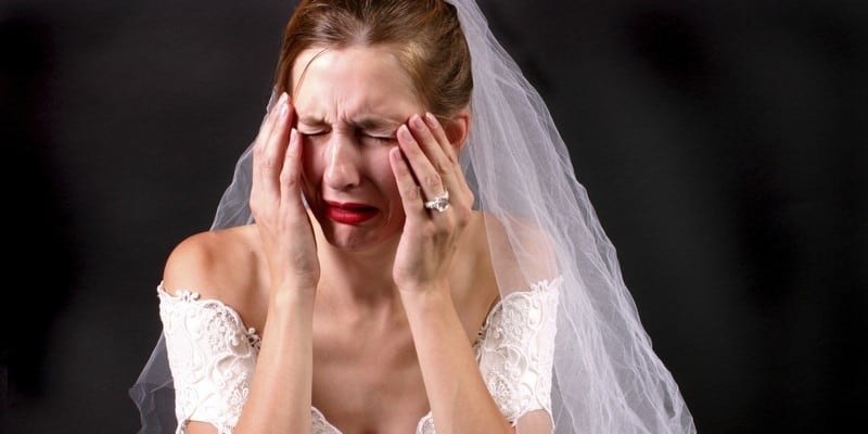 Расстроенная невеста